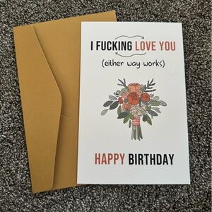 Floral Birthday Card with Envelope
